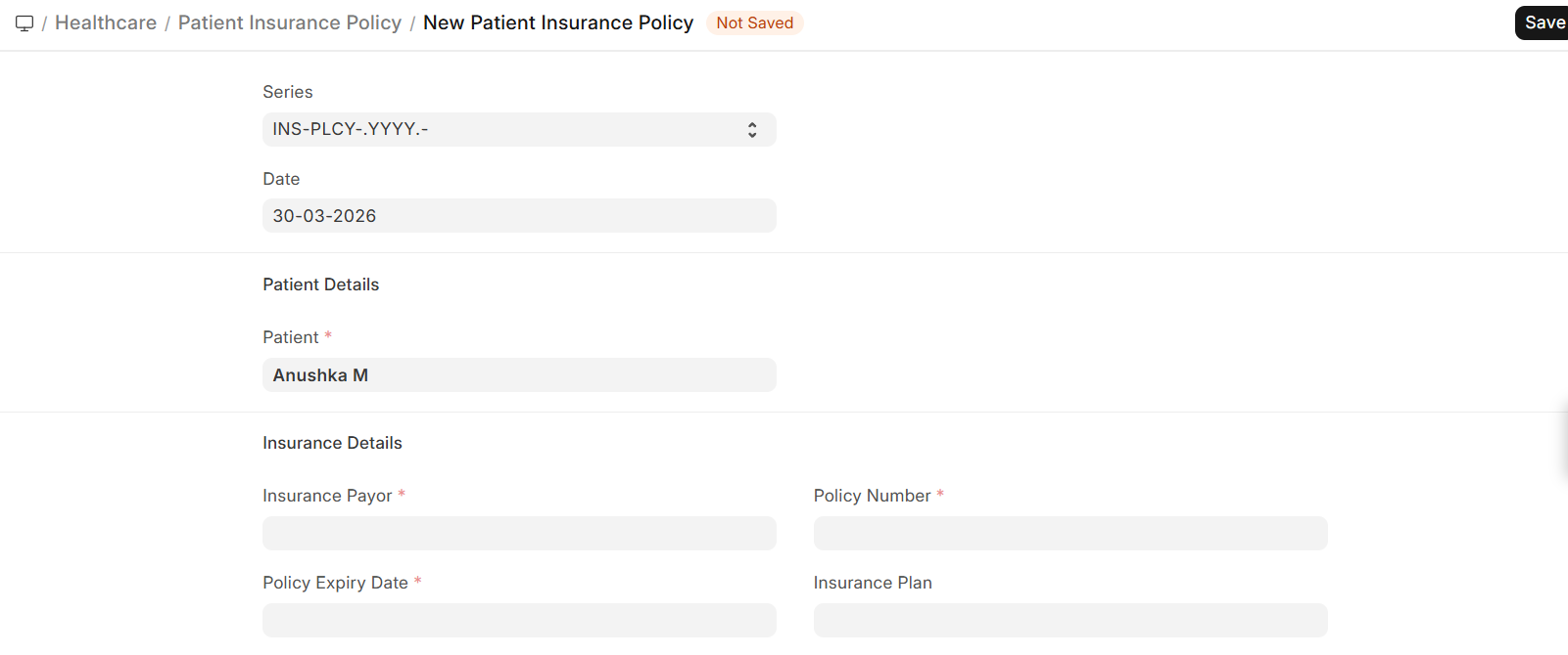 Patient Insurance Policy