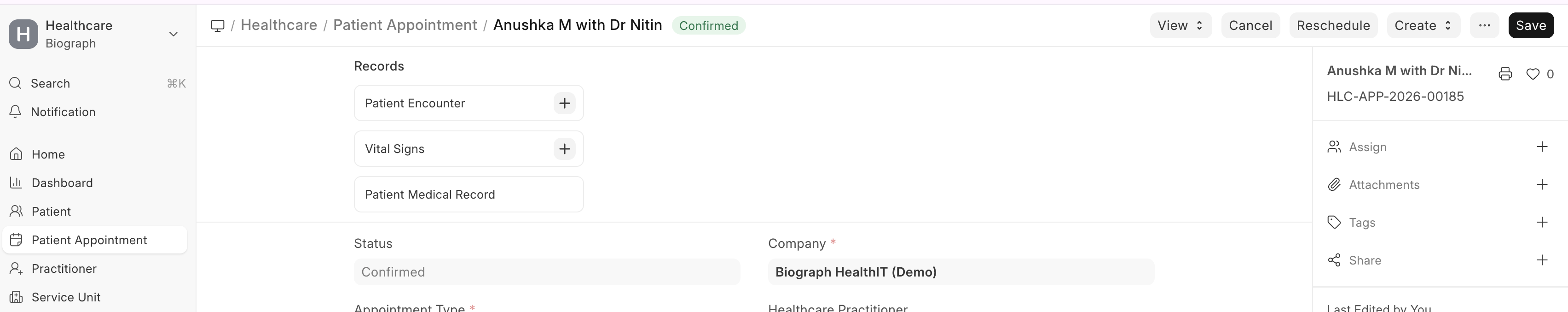 Cancel / Reschedule Appointment