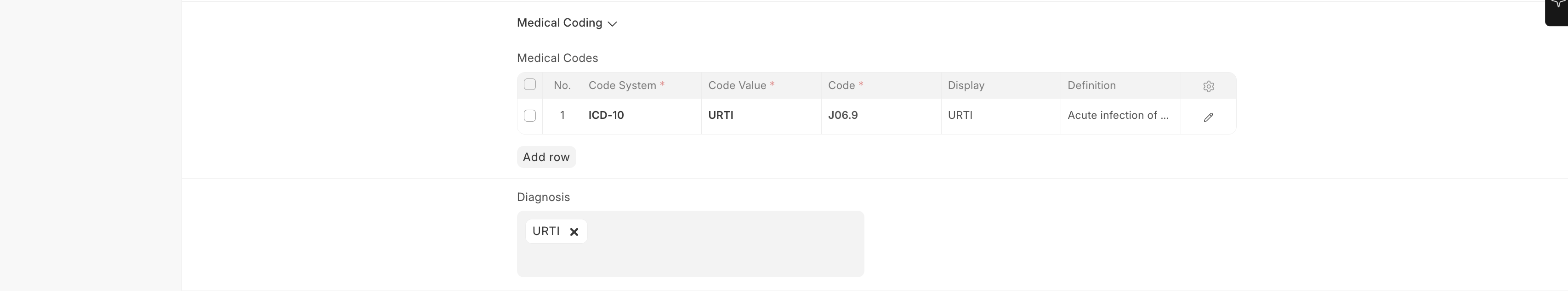 Medical Coding Configuration