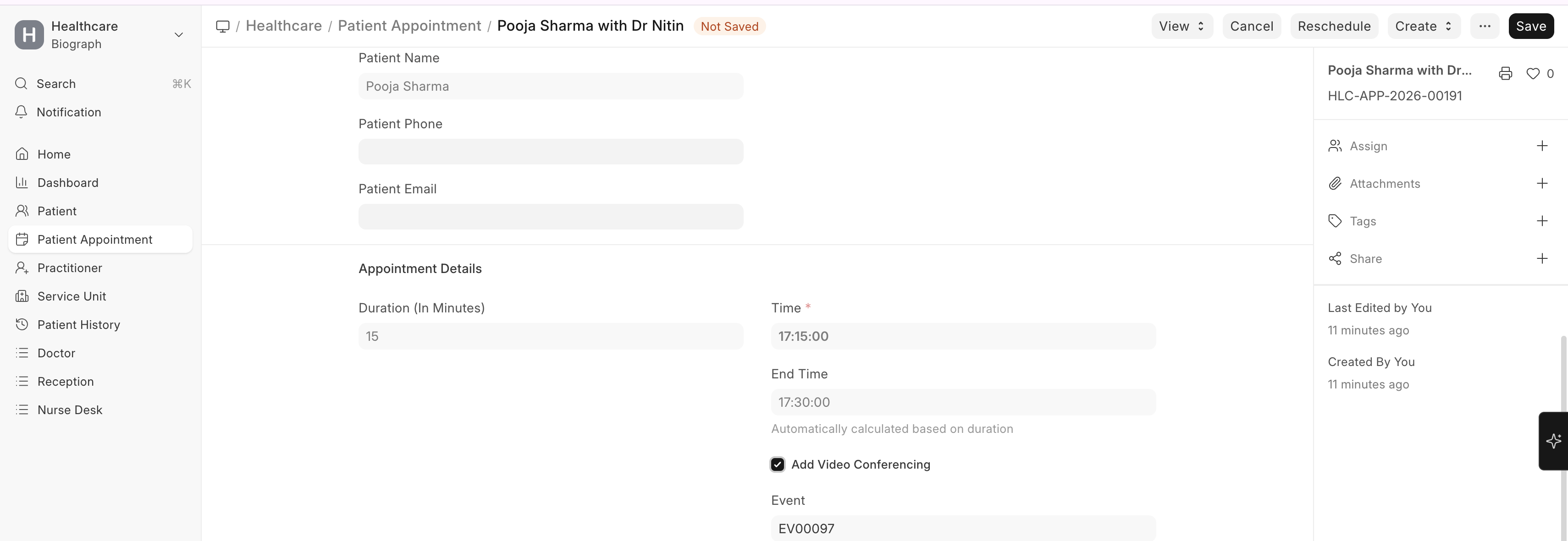 Teleconsultation Appointment